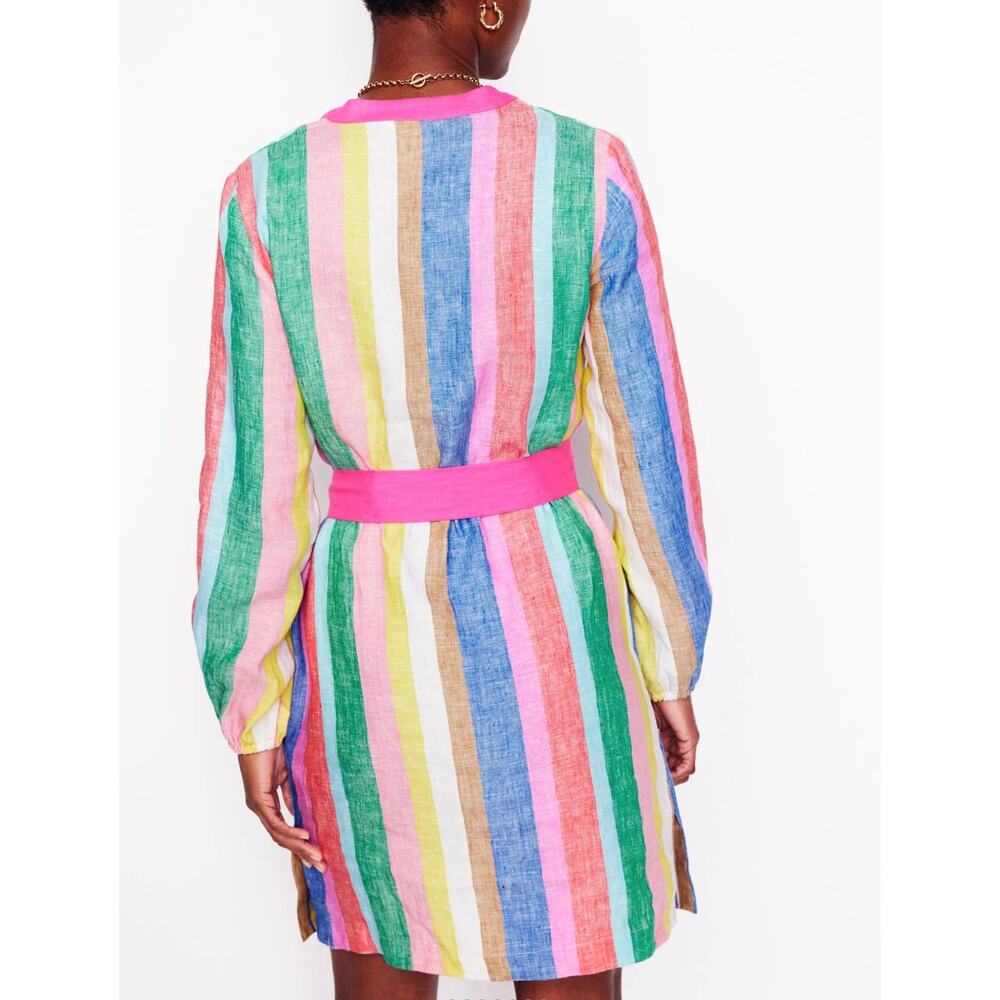 NWT Boden Cleo Linen Tie Waist Dress - Picture 2 of 5